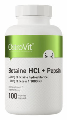 OstroVit Betaine HCl + Pepsin Препараты для печени и ЖКТ, OstroVit Betaine HCl + Pepsin - OstroVit Betaine HCl + Pepsin Препараты для печени и ЖКТ
